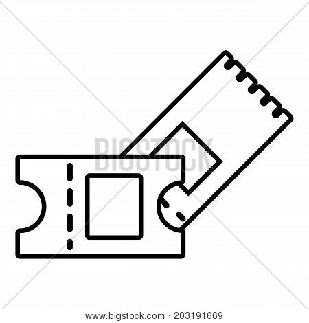 Ice hockey ticket icon. Outline illustration of ice hockey ticket vector icon for web design isolated on white background