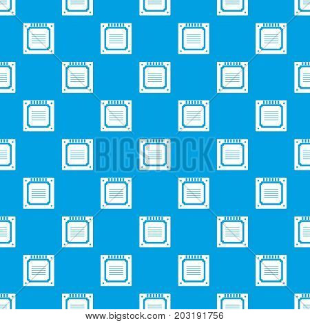 Modern multicore CPU pattern repeat seamless in blue color for any design. Vector geometric illustration