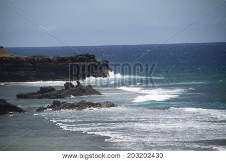Storm rocks on a Gree Gree beach
