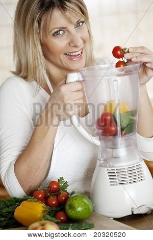  putting greens sains dans le mélangeur