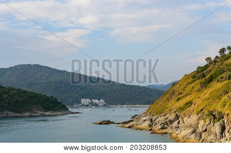 Phromthep Cape Viewpoint With Sunset Sky In Phuket, Thailand