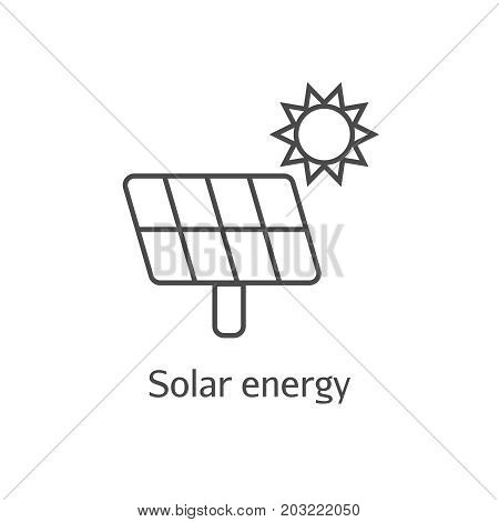 Ecology Concept. Eco Solar Battery Panel Icon.
