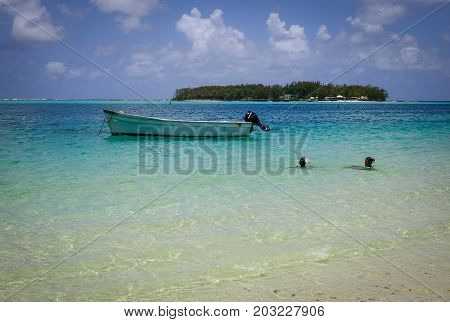 Tropical Sea In Mauritius Island