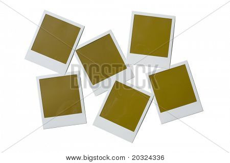 Puste poloroid filmu na białym tle na białym tle