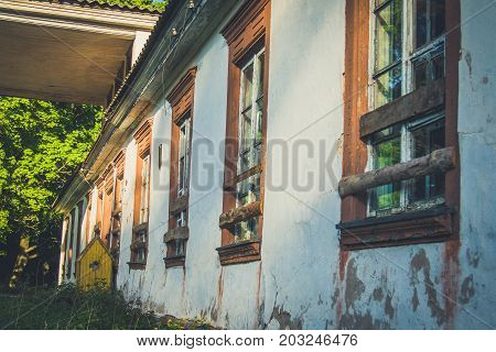Old Administrative House In Polish Style In The Village Of Vidzy, Vitebsk Region