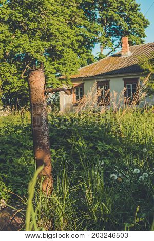 Old Administrative House In Polish Style In The Village Of Vidzy, Vitebsk Region
