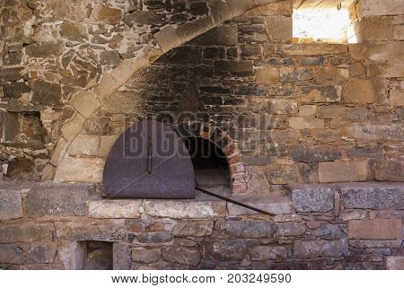 Hearth. Fortress of the island of Spinalonga. Leprosarium. Crete, Greece.