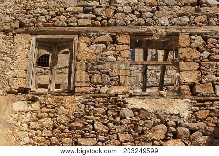 Fortress of the island of Spinalonga. Leprosarium. Crete, Greece.
