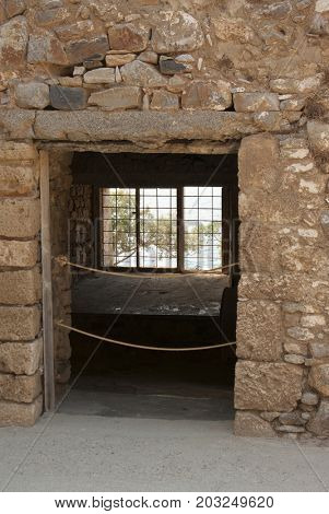 Fortress of the island of Spinalonga. Leprosarium. Crete, Greece.