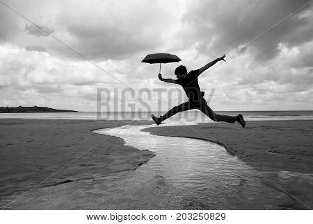 Silly Walks On A Wet Beach