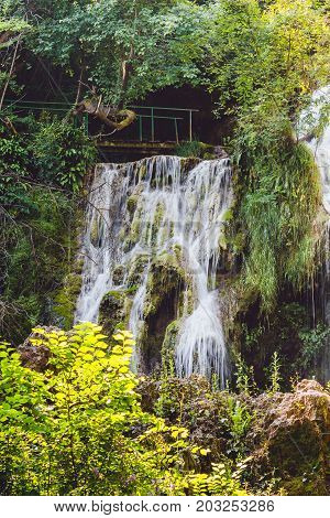 Nature landscape of Krushuna waterfalls in Bulgaria.