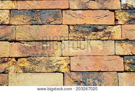 Colorfull Old Luxury European Ceramic Clinker BrickTextured Wall Background
