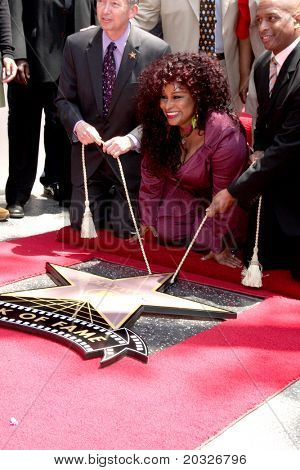 LOS ANGELES - 19 Mayıs: Chaka Kahn, Chaka Kahn Hollywood Walk Hollywoo, şöhret Star töreni