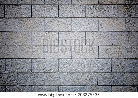 Texture of concrete block wall background .