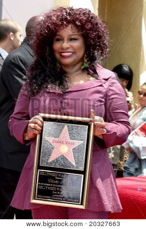 LOS ANGELES - 19 Mayıs: Chaka Kahn, Chaka Kahn Hollywood Walk Hollywoo, şöhret Star töreni