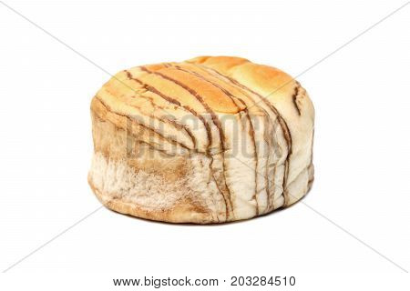 Brown sugar bread with marble pattern isolated