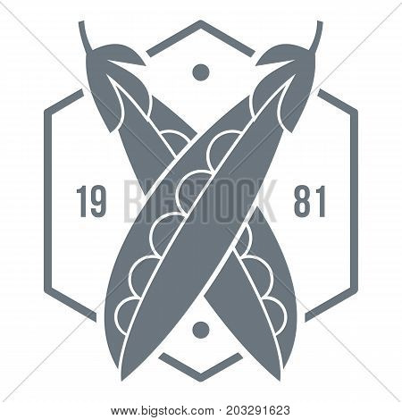 Eco peas 1981 logo. Simple illustration of eco peas 1981 vector logo for web design isolated on white background
