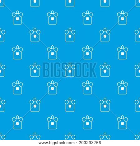 Blacksmiths apron pattern repeat seamless in blue color for any design. Vector geometric illustration