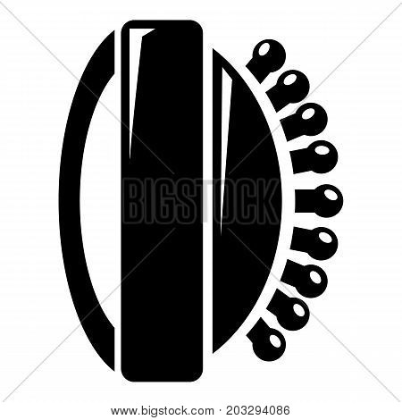 Massage brush icon . Simple illustration of massage brush vector icon for web design isolated on white background