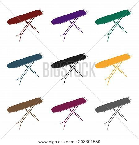 Ironing board. Dry cleaning single icon in black style vector symbol stock illustration .