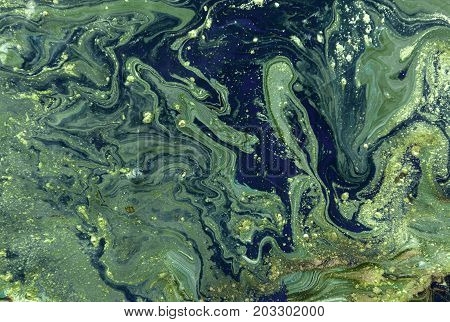Marbled Abstract Background. Liquid Marble Pattern. Colorful Marble Backdrop. Golden Glitter Texture