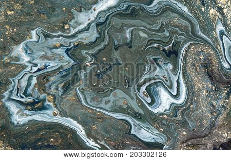 Marbled Abstract Background. Liquid Marble Pattern. Colorful Marble Backdrop. Golden Glitter Texture