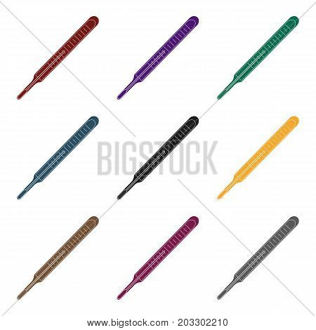 Medical thermometer.Medicine single icon in black style vector symbol stock illustration .