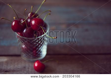 Сherry. Fresh Sweet Big Cherry. Red Organic Cherry