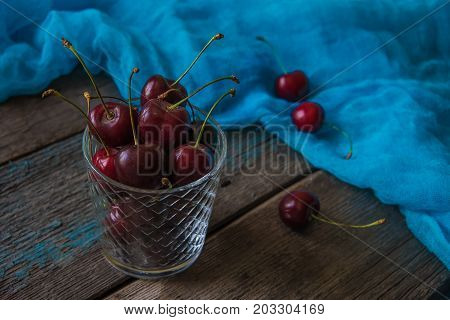 Сherry. Fresh Sweet Big Cherry. Red Organic Cherry