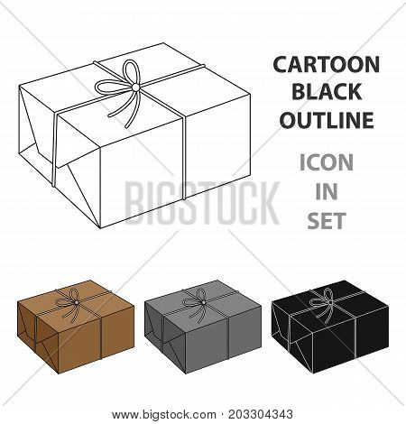 Postal parcel.Mail and postman single icon in cartoon style vector symbol stock illustration .