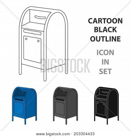 Mailbox.Mail and postman single icon in cartoon style vector symbol stock illustration .