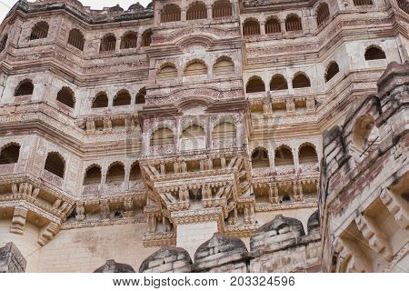 Jodhpur Fort, King Palace or Hawa Mahal in Jodhpur Fort, Rajasthan, India