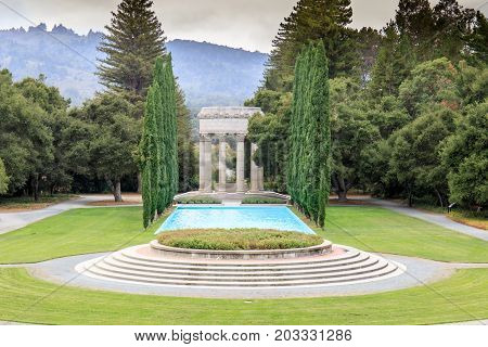Pulgas Water Temple. Woodside, San Mateo County, California, USA.