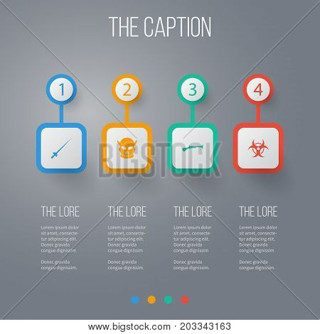 Icon War Set Of Swordplay, Hazard, Cranium And Other Vector Objects
