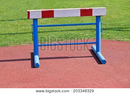 Gate of the hurdling race athletics outdoor