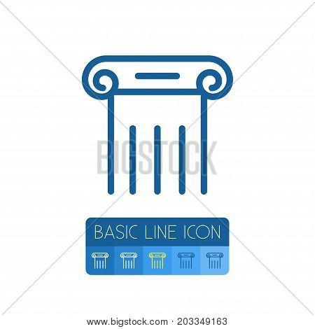 Column Vector Element Can Be Used For Column, Pillar, Marble Design Concept.  Isolated Pillar Outline.