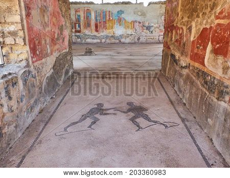Ruins Of Pompeii, Ancient Roman City. Pompei, Campania. Italy.