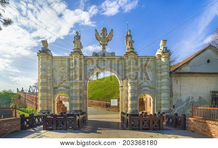 Carolina gate Alba Iulia fortress Transylvania Romania