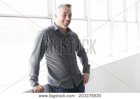 A Portrait of handsome and happy guy