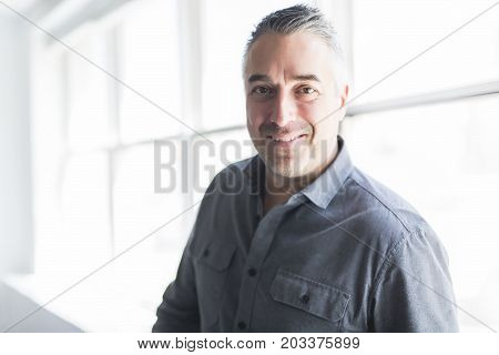 A Portrait of handsome and happy guy