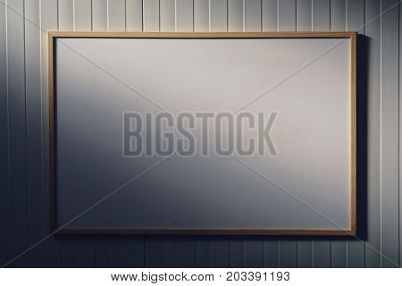 Blank whiteboard in the office white board as copy space for business or education message text or graphics