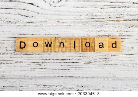 DOWNLOAD word made with wooden blocks concept