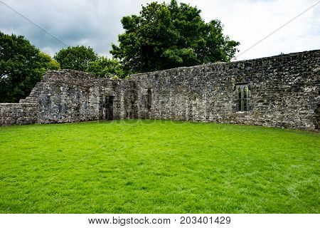 GALWAY, IRELAND - AUGUST 22, 2017: View of Aughnanure Castle in Ireland near Galway