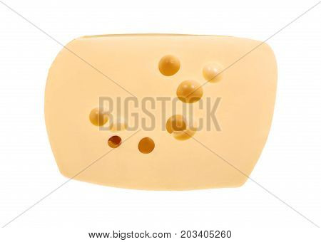 Piece Of Cheese Isolated On White Background