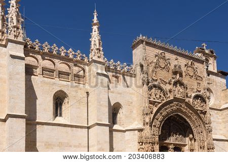 Entrance Of The Gothic Church Of Santa Maria La Real, Aranda De Duero, Burgos Province, Castilla Y L