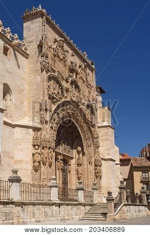 Entrance Of The Gothic Church Of Santa Maria La Real, Aranda De Duero, Burgos Province, Castilla Y L