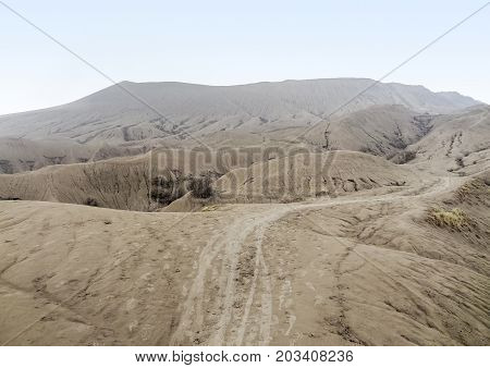 Scenery around Bromo Tengger Semeru National Park in Java a island of Indonesia