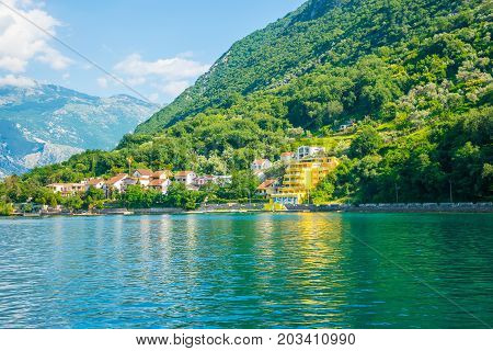 The Medieval Town Of Prcanj In The Boko-kotorska Bay.