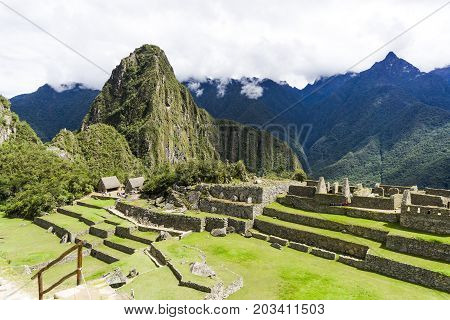 The Machu Picchu beautiful mountain in perou