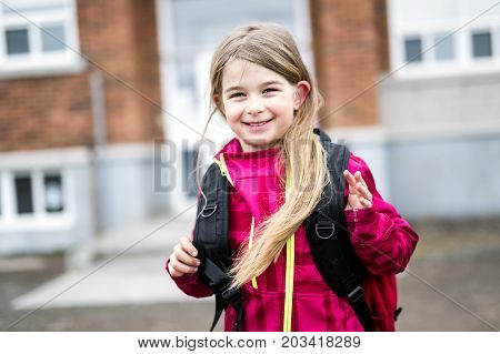 A Portrait of a Young Kid at school